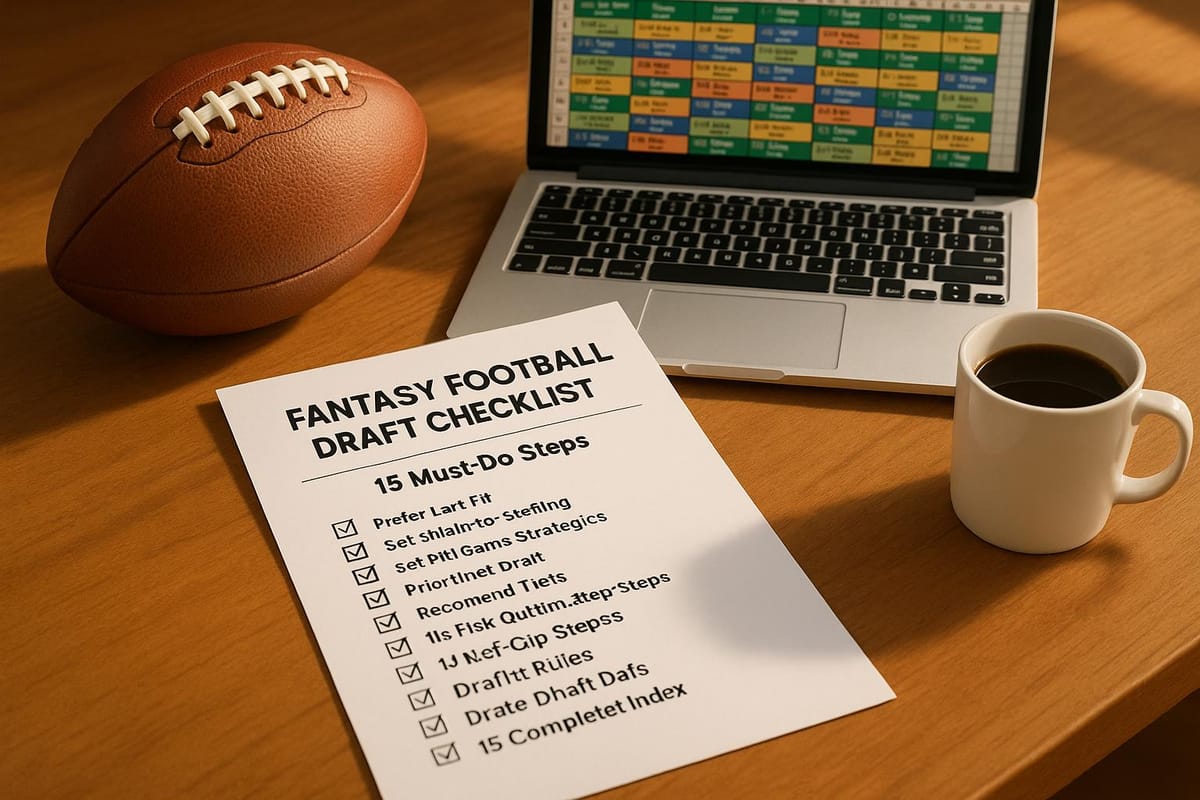 Fantasy Football Draft Checklist: 15 Must-Do Steps