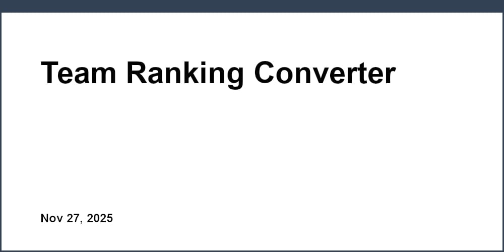 Team Ranking Converter