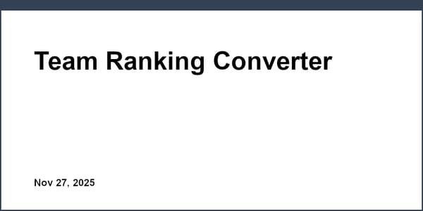 Team Ranking Converter